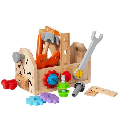 Bois Ensemble de jouets de cas d’outil Ensemble