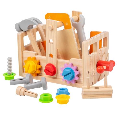 Bois Ensemble de jouets de cas d’outil Ensemble
