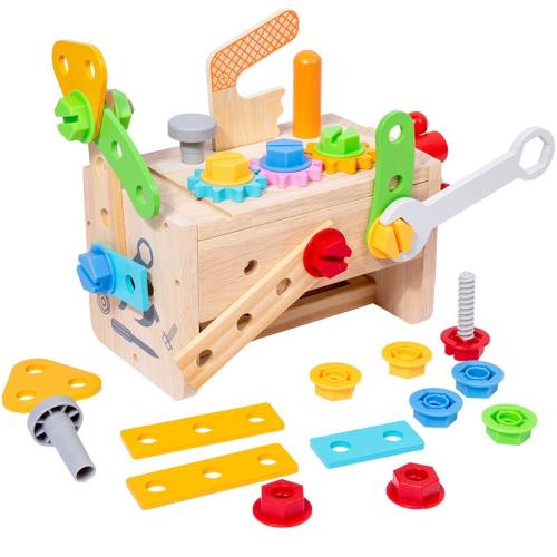 Bois Ensemble de jouets de cas d’outil Ensemble