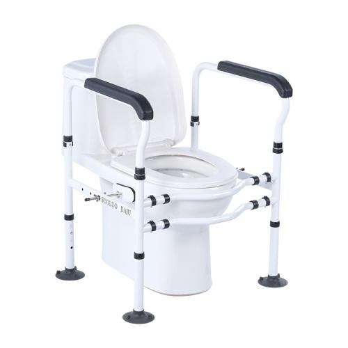 High Carbon Steel Punch-free & adjustable Toilet Handrail anti-skidding Solid PC