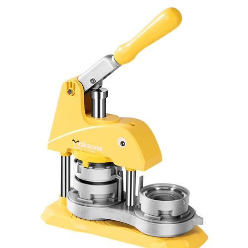Stainless Steel & Plastic Button Maker Machine yellow PC