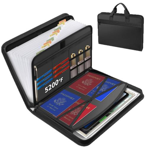 Waterproof Fireproof File Storage Bag Foldable Large Capacity File Storage Bag