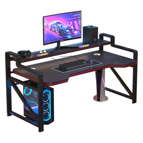 Medium Density Fiberboard & Carbon Steel PC Desk durable  black PC