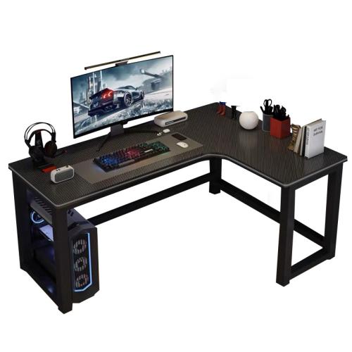 Medium Density Fiberboard & Carbon Steel Multifunction PC Desk durable black PC