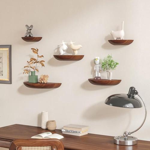 Solid Wood Punch-free Shelf Hanging Style PC