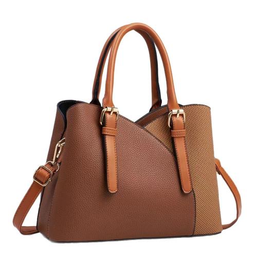 PU Leather Easy Matching Handbag Lightweight & waterproof patchwork PC
