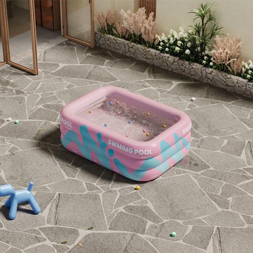 CLORURO DE POLIVINILO Piscina inflable, impreso, carta, rosado,  trozo