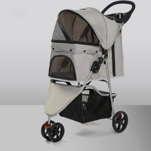 Carbon Steel & Oxford foldable Pet stroller hardwearing Solid PC