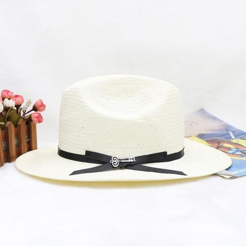 Straw Easy Matching Fedora Hat breathable Solid PC