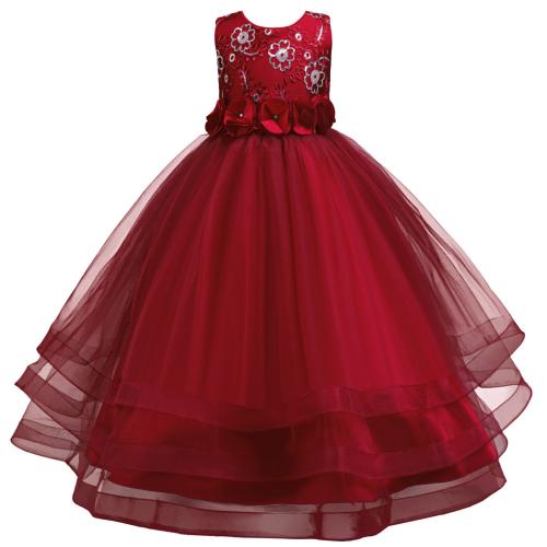 Gauze & Polyester Girl One-piece Dress Cute Sequin PC