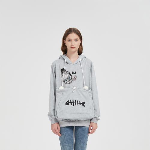 Tela mezclada & Algodón Mujeres Sudaderas, impreso, Gatos, más colores para elegir,  trozo