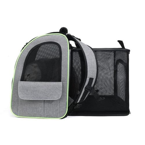 Steel & Oxford & Nylon foldable Pet Backpack breathable Solid PC