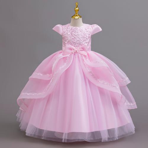 Gauze & Polyester Girl One-piece Dress Cute Sequin PC