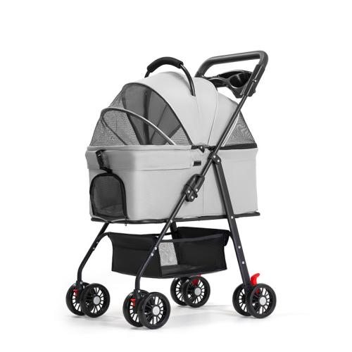 Aluminium Alloy & Oxford foldable Pet stroller hardwearing & detachable Solid PC