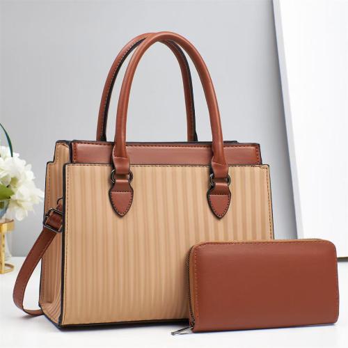 PU Leather Easy Matching Bag Suit two piece & waterproof Colour Matching Set
