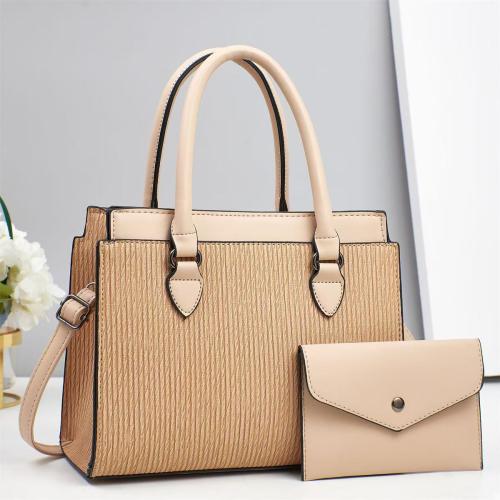 PU Leather Easy Matching Bag Suit two piece patchwork Set