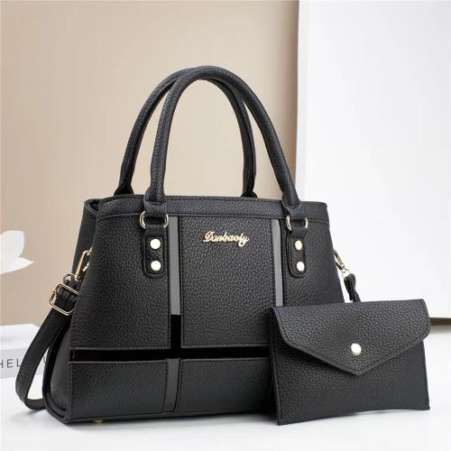 PU Leather Easy Matching Bag Suit hardwearing & two piece & waterproof Lichee Grain Set