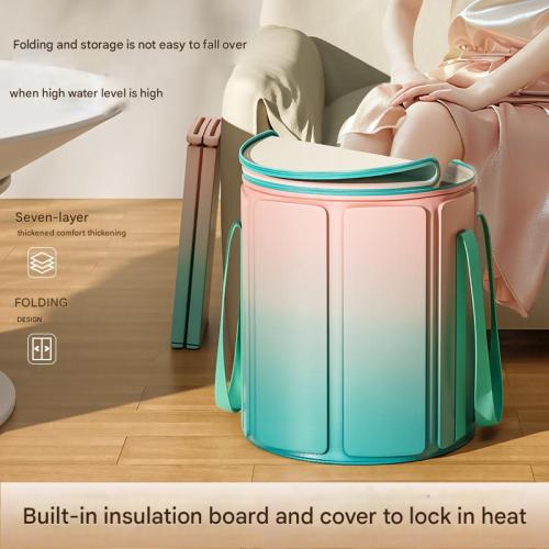 PVC foldable Foot SPA Bucket portable gradient color PC