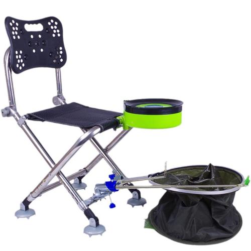 Acier inoxydable Chaise pliante extérieure Chiffon & Plastique Noir pièce
