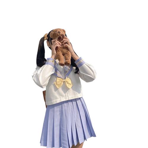 Polyester Women Sailor Suit & two piece mixed colors Set