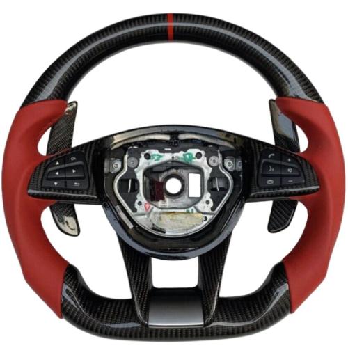 Red Carbon Fiber Steering Wheel for Mercedes-Benz AMG GT SL63 SL65 A45 W205 W176