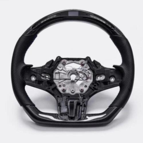 Carbon Fiber LED Steering Wheel Fits For BMW M3 F44 F87 G20 G28 G22 G80 With Heated