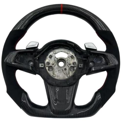 Steering Wheel For BMW Z4 E86 E89 2009-2016 Custom Carbon Fiber Black Alcantara