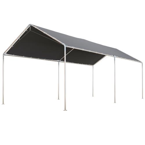 Outdoor Sun Shade with PE fabric awning and galvanized steel frame