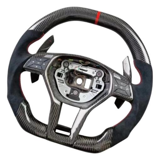 Alcantara Carbon Fiber Steering Wheel for Mercedes-Benz W204 C63 W212 W218 W207