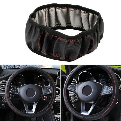 15 inch Universal Car Steering Wheel Cover Anti Slip PU Leather Comfortable 38cm UK