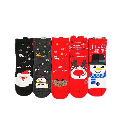 Polyester Weihnachtssocke, gemischte Farben, :, 5Paare/Viel,  Viel