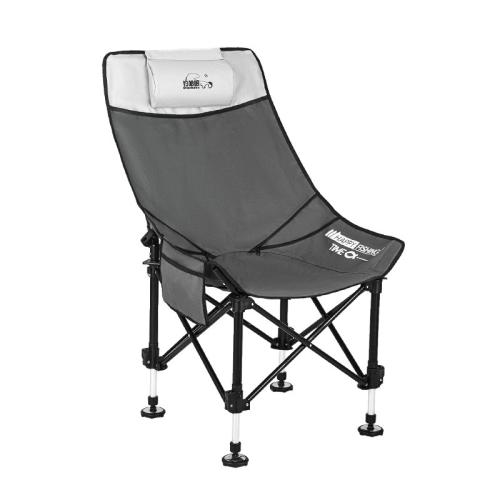 Métal & Alliage d’aluminium & Oxford Chaise pliante extérieure Gris Ensemble