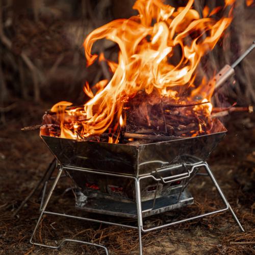 Stainless Steel foldable Barbecue Grill portable Solid silver PC