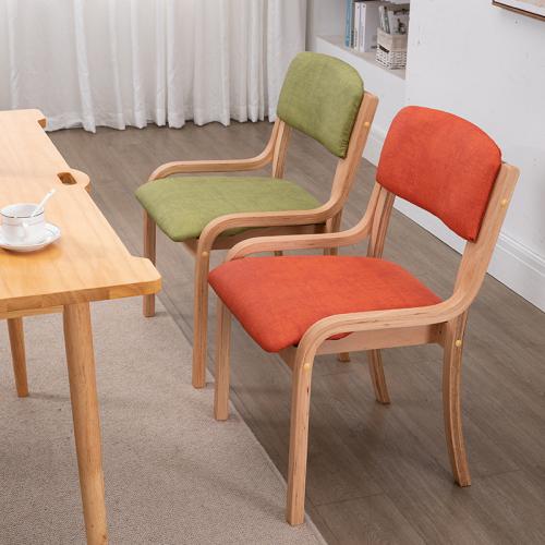 Cloth & Solid Wood Casual House Chair PC