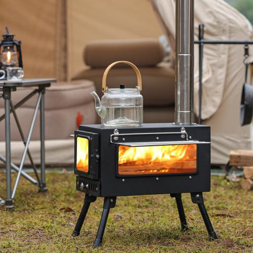 Carbon Steel & Stainless Steel foldable & Multifunction Outdoor Stoves portable black PC