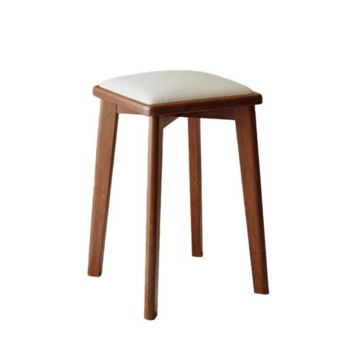 Solid Wood & PU Leather stackable Stool durable PC