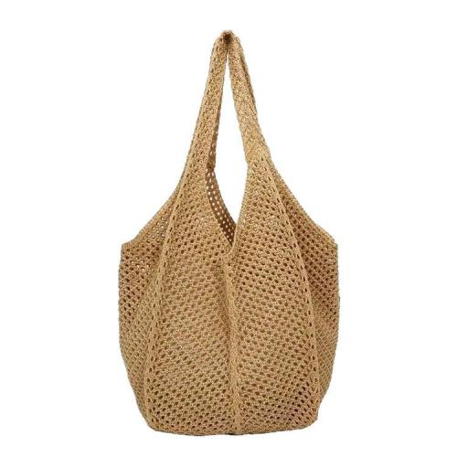 Straw Easy Matching & Weave Shoulder Bag durable & large capacity & hollow PC