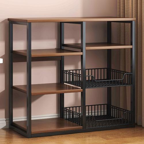 Steel & Wooden Multilayer & Multifunction Storage Rack PC