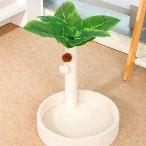 Sisal Hemp & Medium Density Fiberboard & Plush Multifunction Cat Climbing Frame hardwearing mixed colors PC