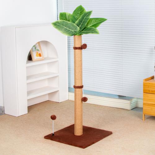 Sisal Hemp & Dřevěné & Plyšové Kočičí prolézačka smíšené barvy kus