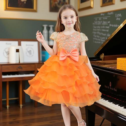 Gauze & Polyester Princess Girl One-piece Dress PC