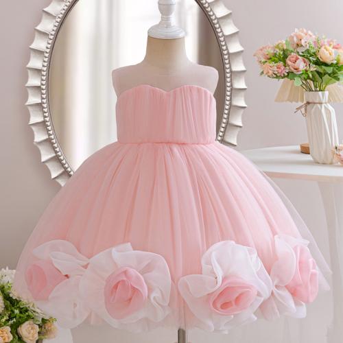 Gauze & Polyester Children Princess Costume Cute pink PC