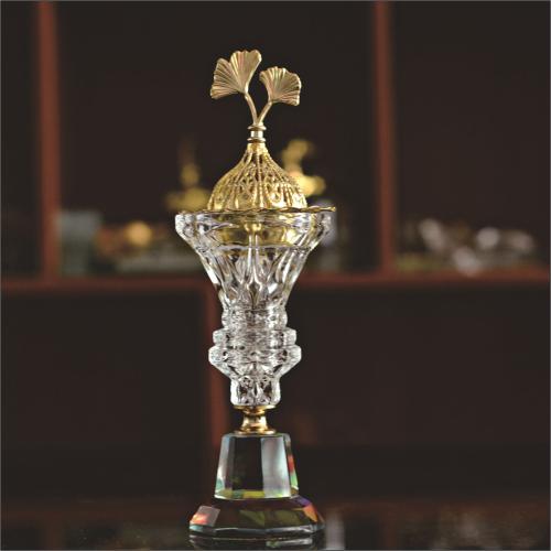 Křišťálové sklo & Skleněné Svícen kus