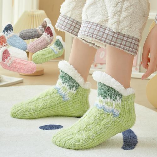 Polyester Women Floor Socks antifriction & thicken & anti-skidding & thermal : Pair