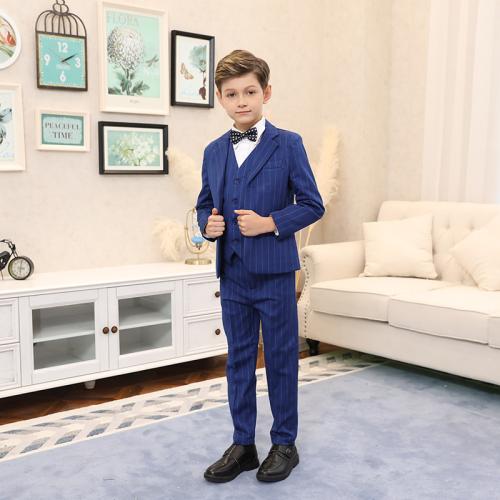 Polyester Boy Leisure Suit & three piece Navy Blue Set