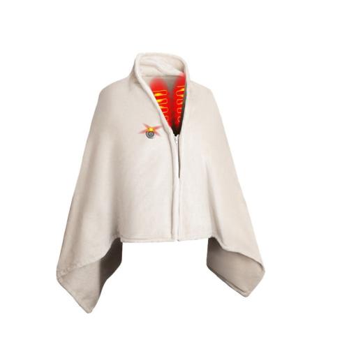 Flannel & Polyester foldable & Multifunction Electric Warming Shawl detachable & washable & thermal Solid PC