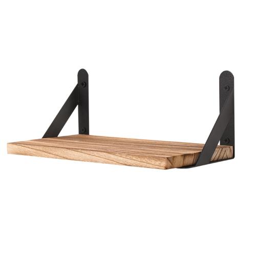 Solid Wood Storage Rack Wall Shelf Hanging Style khaki PC