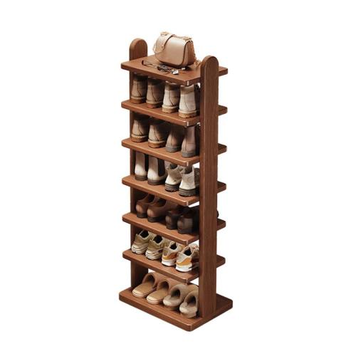 Solid Wood Multilayer Shoes Rack Organizer Solid brown PC