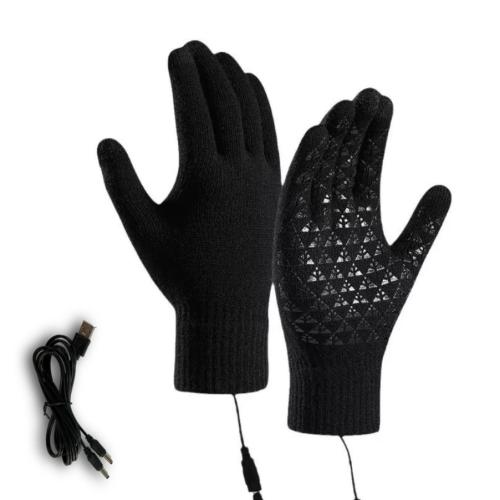Heated Gloves Electric Rechargeable Battery Hand Warm Windproof Thermal Winter