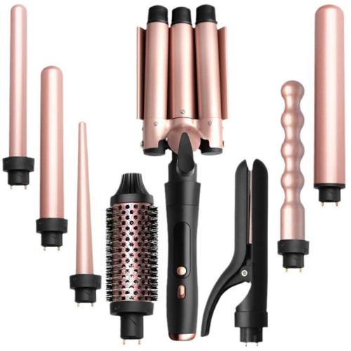Titanium Alloy Multifunction Hair Curler Set different power plug style for choose Set